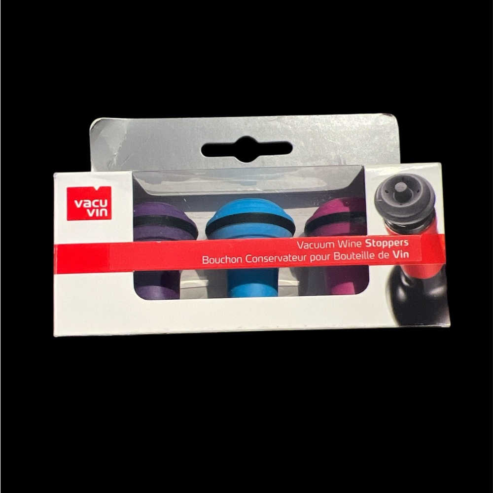 Vacu vin wine saver 3 pk fun colors brand new vacuvin Add to any bundle for $7